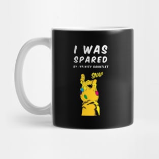 Infinity gauntlet snap (spared, White, with gauntlet) Mug